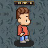 A player in a founder skin with the FOUNDER title above his head