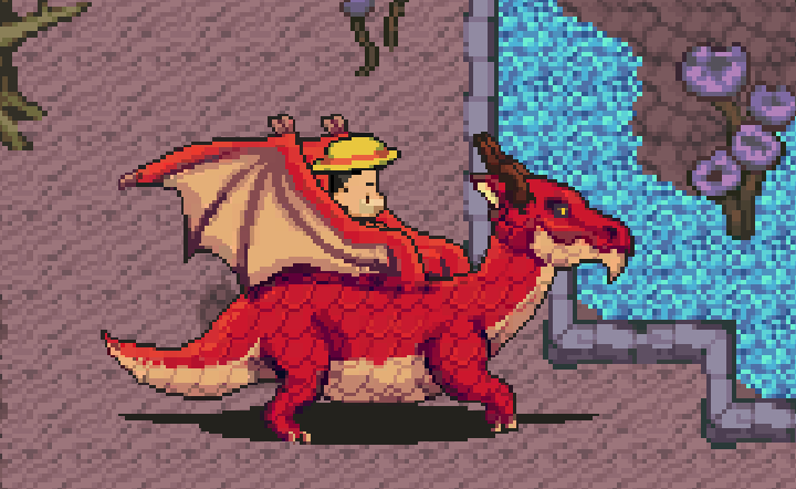 The Firstlight armor set beside the red Flying Dragon mount